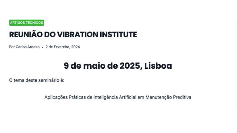 Vibration Institute Meeting Adash