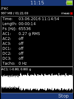 A4300 VA3 Pro recorder screen